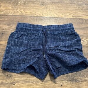 Athleta Dark Blue Textured Shorts